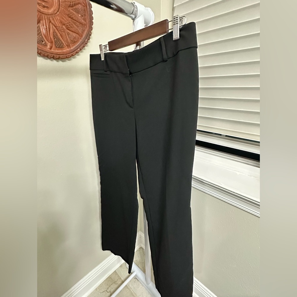 LOFT Black Straight Leg Women's Pants, Zoe Trouser, 12